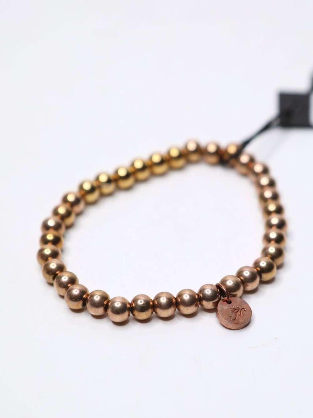 Joseph Nogucci 18K Rose Gold Plated Stainless Steel Bead Expression Bracelet - Picture 8 of 8